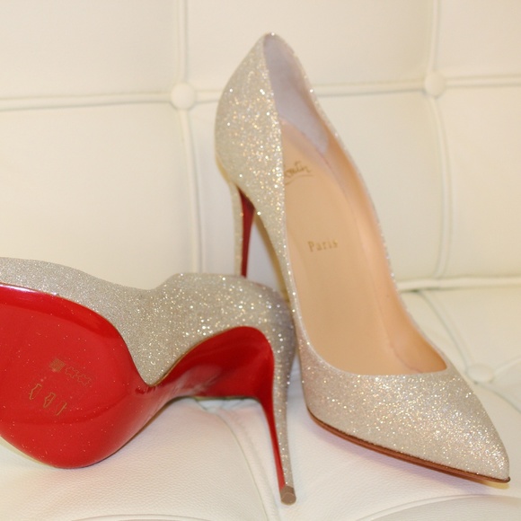 ESCARPIC GLITTER 100 COLOMBE/COLOMBE MET Glitter - Women Shoes - Christian  Louboutin